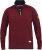 D555 HIRALDO Quarter Neck Pique Fleece Sweatshirt With Chest Embroidery Red - Sweatshirts & hoodies - Sweatshirt & Camisolas com Capuz tamanhos grandes