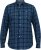 D555 SONNY Navy Check Long Sleeve Shirt With Chest Patch Pocket & Button Down Collar Navy Check - Camisas - Camisas Homem Tamanhos Grandes