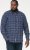 D555 SONNY Navy Check Long Sleeve Shirt With Chest Patch Pocket & Button Down Collar Navy Check - Camisas - Camisas Homem Tamanhos Grandes