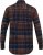 D555 SHERLOCK Check Overshirt With Two Patch Pockets & Button Down Collar Navy - Camisas - Camisas Homem Tamanhos Grandes