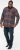 D555 SHERLOCK Check Overshirt With Two Patch Pockets & Button Down Collar Navy - Camisas - Camisas Homem Tamanhos Grandes