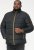D555 CRISTIANO Puffer Jacket With Binding On Cuffs And Embroidery Badge On Sleeve Black - Casacos - Casacos Homem Tamanhos Grandes