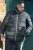 D555 CRISTIANO Puffer Jacket With Binding On Cuffs And Embroidery Badge On Sleeve Black - Casacos - Casacos Homem Tamanhos Grandes
