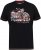 D555 LORNE Motor Bike Splatter Printed Crew Neck T-Shirt Washed Black - T-shirts - T-shirts Homem Tamanhos Grandes