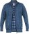D555 ECCLES Cable Knitted Zip Through Sweater With Bonded Check Lining Denim Marl - Sweatshirts & hoodies - Sweatshirt & Camisolas com Capuz tamanhos grandes