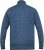 D555 ECCLES Cable Knitted Zip Through Sweater With Bonded Check Lining Denim Marl - Sweatshirts & hoodies - Sweatshirt & Camisolas com Capuz tamanhos grandes