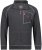 Adamo Manuel Sweatshirt with Zipper Charcoal - Sweatshirts & hoodies - Sweatshirt & Camisolas com Capuz tamanhos grandes