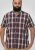D555 Shields Button Down Collar Short Sleeve Shirt With Pocket Red Check - Camisas - Camisas Homem Tamanhos Grandes