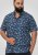 D555 Hartlepool Short Sleeve Vintage Car AOP Stretch Shirt Blue - Camisas - Camisas Homem Tamanhos Grandes