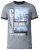 D555 Howie Fine Stripe T-shirt Grey - T-shirts - T-shirts Homem Tamanhos Grandes