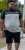 D555 Tipton Stripe Jacquard Short Sleeve Polo Navy - Pólos - Pólos Tamanhos Grandes Homem