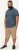 D555 Woolwich AOP Polo Shirt With Ribbed Collar Blue - Pólos - Pólos Tamanhos Grandes Homem