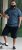 D555 Woolwich AOP Polo Shirt With Ribbed Collar Blue - Pólos - Pólos Tamanhos Grandes Homem