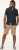D555 Pontefract Jacquard Linen Mix Short Sleeve Shirt With Button Down Navy - Camisas - Camisas Homem Tamanhos Grandes