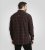 D555 Horsham Long Sleeve Shirt with Chest Pocket Burgundy/Black Check - Camisas - Camisas Homem Tamanhos Grandes