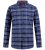 D555 Shrewsbury Long Sleeve with Chest Pocket Blue/Navy Check - Camisas - Camisas Homem Tamanhos Grandes