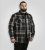D555 Falkirk Long Sleeve Heavy Shacket Overshirt Black/Grey - Camisas - Camisas Homem Tamanhos Grandes