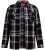 D555 Falkirk Long Sleeve Heavy Shacket Overshirt Black/Grey - Camisas - Camisas Homem Tamanhos Grandes