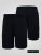 D555 Thomas Calções Stretch com Cintura Elástica Preto - Calções - Calções Homem Tamanhos Grandes