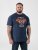 D555 Hockney T-shirt com Estampa de Motociclo Azul-Marinho - T-shirts - T-shirts Homem Tamanhos Grandes