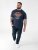 D555 Hockney T-shirt com Estampa de Motociclo Azul-Marinho - T-shirts - T-shirts Homem Tamanhos Grandes