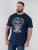 D555 Linton T-shirt com Estampa de Caveira Multicolorida Azul-Marinho - T-shirts - T-shirts Homem Tamanhos Grandes