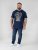 D555 Linton T-shirt com Estampa de Caveira Multicolorida Azul-Marinho - T-shirts - T-shirts Homem Tamanhos Grandes