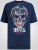D555 Linton T-shirt com Estampa de Caveira Multicolorida Azul-Marinho - T-shirts - T-shirts Homem Tamanhos Grandes