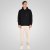 Double Outfitters MTOP-1160 Hoodie com fecho Preto - Sweatshirts & hoodies - Sweatshirt & Camisolas com Capuz tamanhos grandes