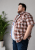Kam Jeans 6368 Checked Short Sleeve Shirt Red - Camisas - Camisas Homem Tamanhos Grandes