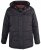 D555 Lonsdale Parka Style Jacket With Embroidery Patch On Sleeve Black - Casacos - Casacos Homem Tamanhos Grandes