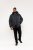 D555 Lonsdale Parka Style Jacket With Embroidery Patch On Sleeve Black - Casacos - Casacos Homem Tamanhos Grandes