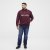 North Latitude Half Zip Sweatshirt Bordô - Sweatshirts & hoodies - Sweatshirt & Camisolas com Capuz tamanhos grandes