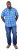 D555 EMANUEL Short Sleeve Turq & Blue Shirt - Camisas - Camisas Homem Tamanhos Grandes