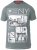 D555 RUEBEN NY City Print T-Shirt Khaki - T-shirts - T-shirts Homem Tamanhos Grandes