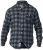 D555 Lawton LS Flannel Shirt Grey - Camisas - Camisas Homem Tamanhos Grandes