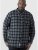 D555 Lawton LS Flannel Shirt Grey - Camisas - Camisas Homem Tamanhos Grandes