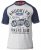 D555 HIRALDO T-Shirt Grey/Navy - T-shirts - T-shirts Homem Tamanhos Grandes