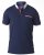 D555 GARFIELD Short Sleeve Stretch Polo Shirt Navy - Pólos - Pólos Tamanhos Grandes Homem