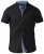 D555 Ollie Short Sleeve Shirt Black - Camisas - Camisas Homem Tamanhos Grandes