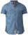 D555 Nathan Short Sleeve Shirt Blue - Camisas - Camisas Homem Tamanhos Grandes