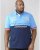 D555 Ernest Polo Blue & Navy - Pólos - Pólos Tamanhos Grandes Homem