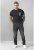 D555 Emerson T-shirt Black & Charcoal - T-shirts - T-shirts Homem Tamanhos Grandes