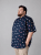 Kam Jeans 6068 Flamingo Short Sleeve Shirt Navy - Camisas - Camisas Homem Tamanhos Grandes