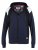 D555 Silverton Contrast Panneled Hoodie Navy - Sweatshirts & hoodies - Sweatshirt & Camisolas com Capuz tamanhos grandes
