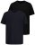 JP1880 711318 T-shirt de decote em V pack de 2 Preto - T-shirts - T-shirts Homem Tamanhos Grandes