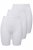 Ulla Popken 716595 Boxers com proteção das coxas pack de 3 Branco - Cuecas - 