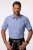 JP1880 Short Sleeve Check Print Traditional Shirt Blue - Camisas - Camisas Homem Tamanhos Grandes