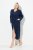 Ulla Popken 749967 Roupão turco com fecho Azul-marinho - Robes & roupões - 