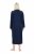 Ulla Popken 749967 Roupão turco com fecho Azul-marinho - Robes & roupões - 